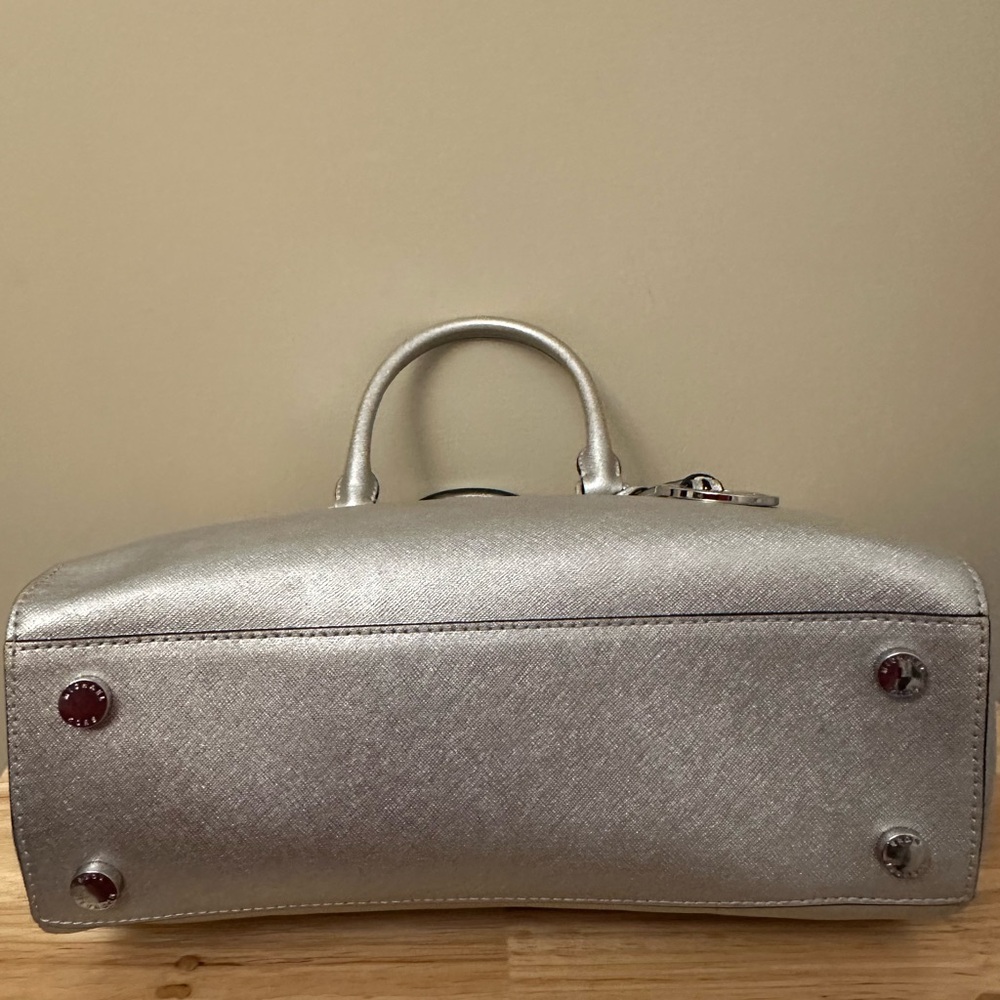 Michael Kors Metallic Silver Satchel - Picture 9 of 12